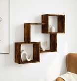 VidaXL Wandkast 78x18x71 cm bewerkt hout gerookt eikenkleurig