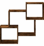 VidaXL Wandkast 78x18x71 cm bewerkt hout gerookt eikenkleurig