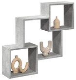 VidaXL Wandkast 78x18x71 cm bewerkt hout betongrijs