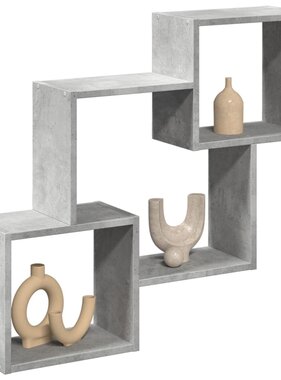 VidaXL Wandkast 78x18x71 cm bewerkt hout betongrijs