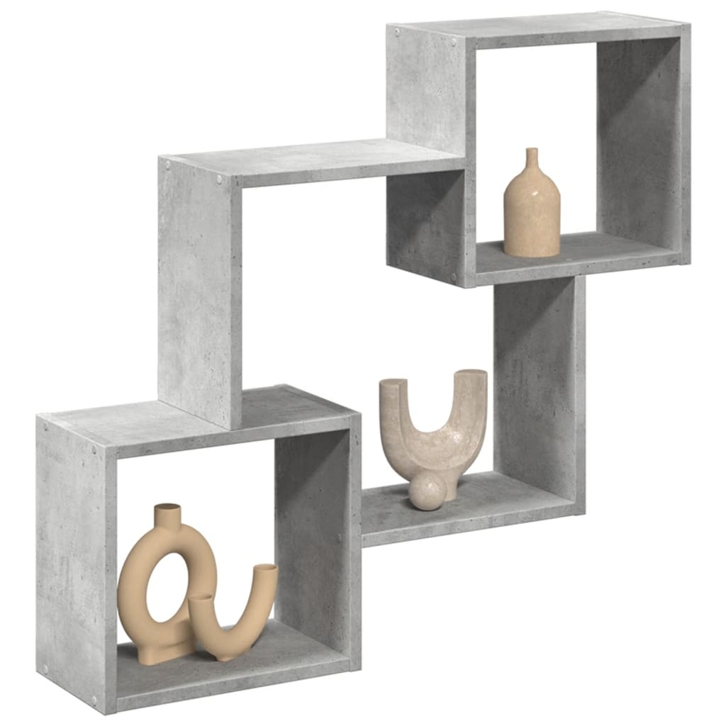 VidaXL Wandkast 78x18x71 cm bewerkt hout betongrijs