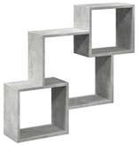 VidaXL Wandkast 78x18x71 cm bewerkt hout betongrijs