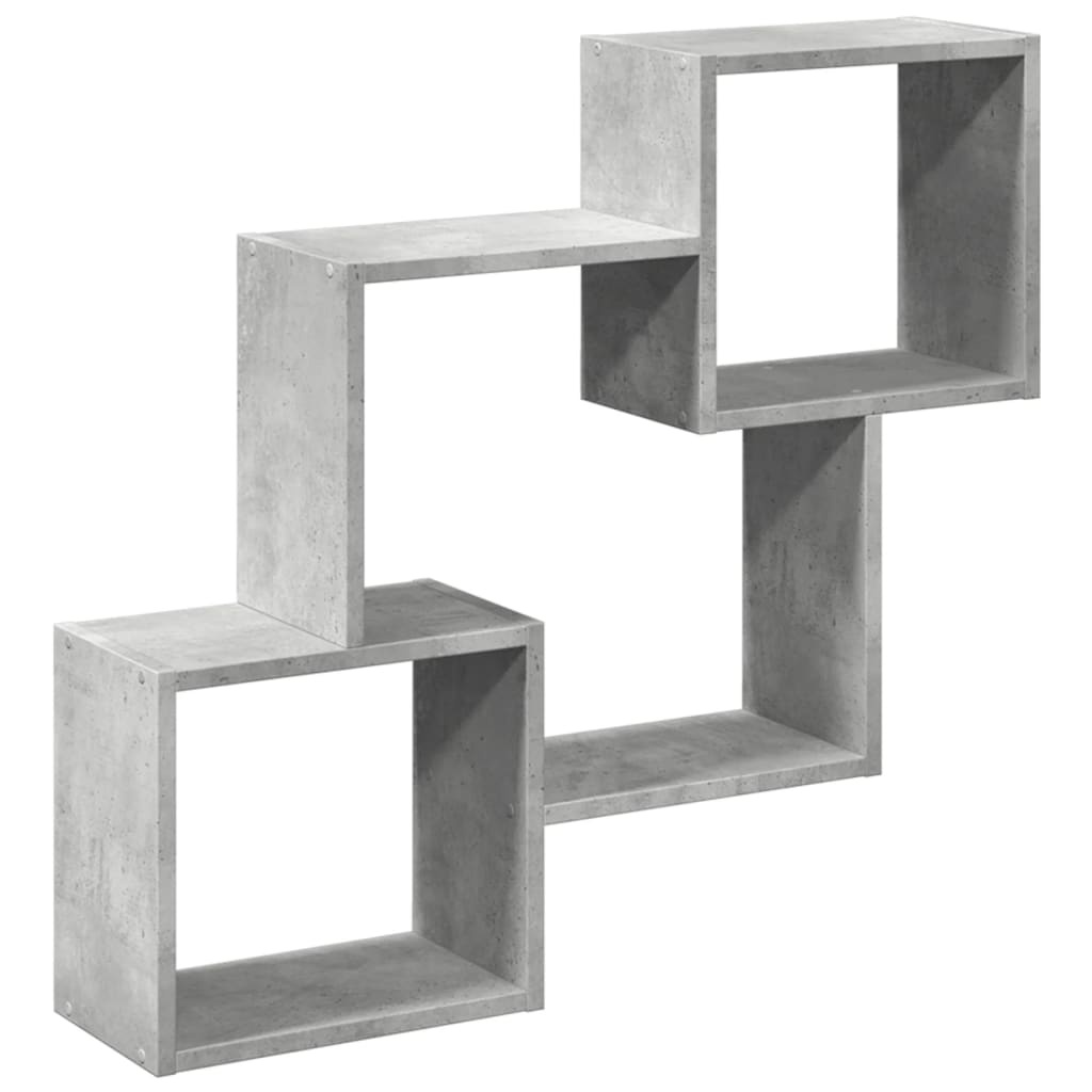 VidaXL Wandkast 78x18x71 cm bewerkt hout betongrijs