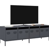 VidaXL Tv-meubel 135x39x43,5 cm koudgewalst staal antracietkleurig