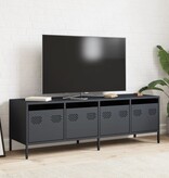 VidaXL Tv-meubel 135x39x43,5 cm koudgewalst staal antracietkleurig
