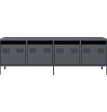VidaXL Tv-meubel 135x39x43,5 cm koudgewalst staal antracietkleurig