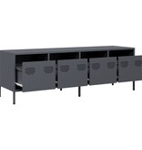 VidaXL Tv-meubel 135x39x43,5 cm koudgewalst staal antracietkleurig
