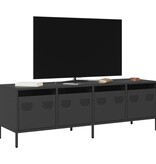 VidaXL Tv-meubel 135x39x43,5 cm koudgewalst staal zwart