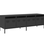 VidaXL Tv-meubel 135x39x43,5 cm koudgewalst staal zwart