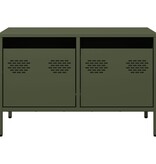 VidaXL Tv-meubel 68x39x43,5 cm koudgewalst staal olijfgroen
