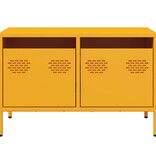 VidaXL Tv-meubel 68x39x43,5 cm koudgewalst staal mosterdgeel