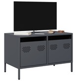 VidaXL Tv-meubel 68x39x43,5 cm koudgewalst staal antracietkleurig