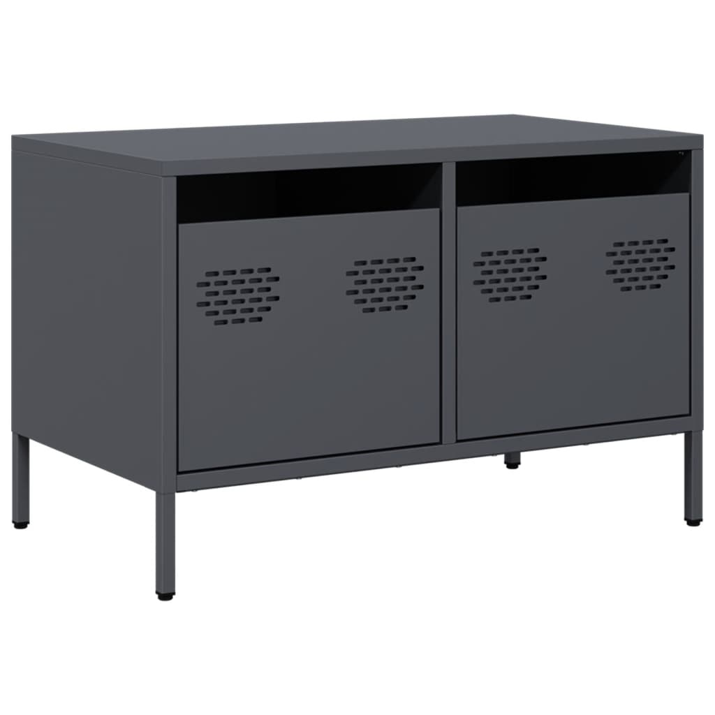 VidaXL Tv-meubel 68x39x43,5 cm koudgewalst staal antracietkleurig