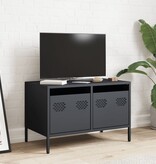 VidaXL Tv-meubel 68x39x43,5 cm koudgewalst staal antracietkleurig
