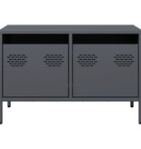 VidaXL Tv-meubel 68x39x43,5 cm koudgewalst staal antracietkleurig