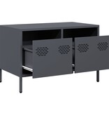 VidaXL Tv-meubel 68x39x43,5 cm koudgewalst staal antracietkleurig