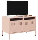 VidaXL Tv-meubel 68x39x43,5 cm koudgewalst staal roze