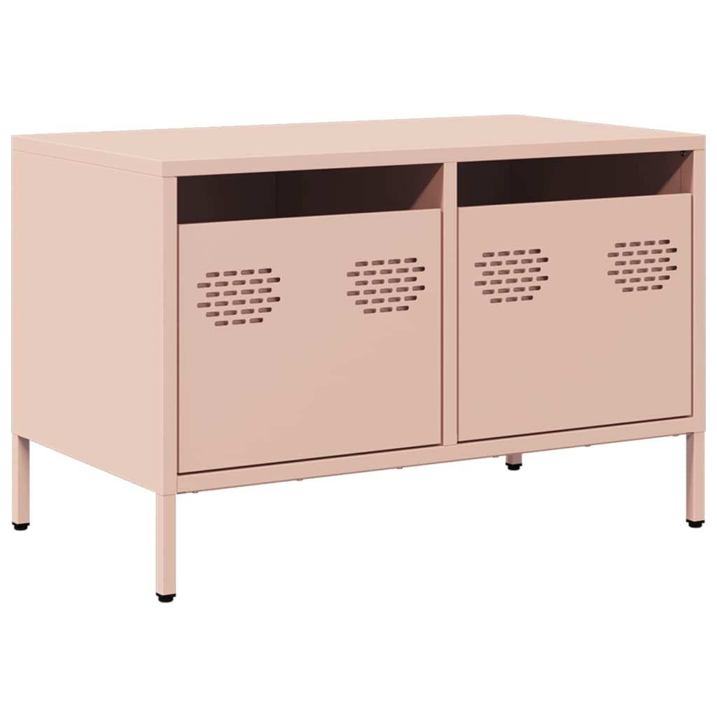 VidaXL Tv-meubel 68x39x43,5 cm koudgewalst staal roze