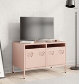 VidaXL Tv-meubel 68x39x43,5 cm koudgewalst staal roze