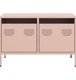 VidaXL Tv-meubel 68x39x43,5 cm koudgewalst staal roze