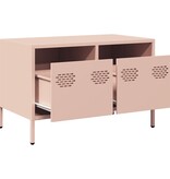 VidaXL Tv-meubel 68x39x43,5 cm koudgewalst staal roze