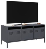 VidaXL Tv-meubel 101,5x39x43,5 cm koudgewalst staal antracietkleurig