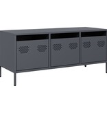 VidaXL Tv-meubel 101,5x39x43,5 cm koudgewalst staal antracietkleurig