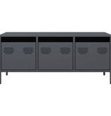 VidaXL Tv-meubel 101,5x39x43,5 cm koudgewalst staal antracietkleurig