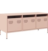 VidaXL Tv-meubel 101,5x39x43,5 cm koudgewalst staal roze