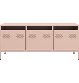 VidaXL Tv-meubel 101,5x39x43,5 cm koudgewalst staal roze
