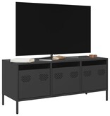 VidaXL Tv-meubel 101,5x39x43,5 cm koudgewalst staal zwart