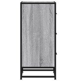 VidaXL Dressoir 35,5x35x76 cm bewerkt hout en metaal grijs sonoma