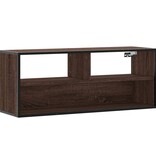 VidaXL Tv-meubel 100x31x39,5 cm bewerkt hout metaal bruin eikenkleurig