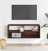 VidaXL Tv-meubel 100x31x39,5 cm bewerkt hout metaal bruin eikenkleurig