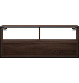VidaXL Tv-meubel 100x31x39,5 cm bewerkt hout metaal bruin eikenkleurig
