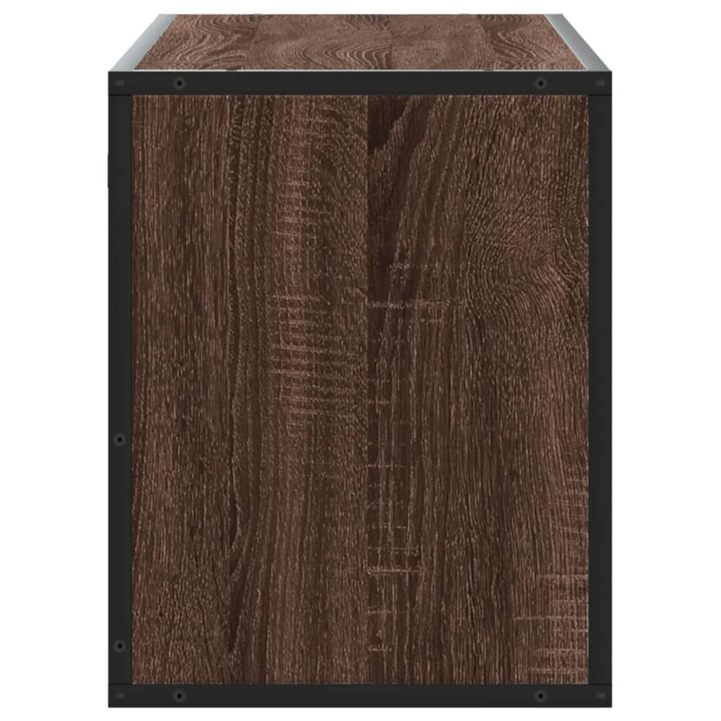 VidaXL Tv-meubel 100x31x39,5 cm bewerkt hout metaal bruin eikenkleurig