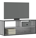 VidaXL Tv-meubel 100x31x39,5 cm bewerkt hout metaal grijs sonoma eiken