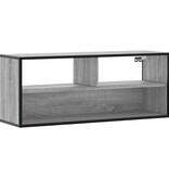 VidaXL Tv-meubel 100x31x39,5 cm bewerkt hout metaal grijs sonoma eiken