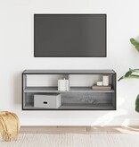 VidaXL Tv-meubel 100x31x39,5 cm bewerkt hout metaal grijs sonoma eiken