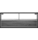 VidaXL Tv-meubel 100x31x39,5 cm bewerkt hout metaal grijs sonoma eiken