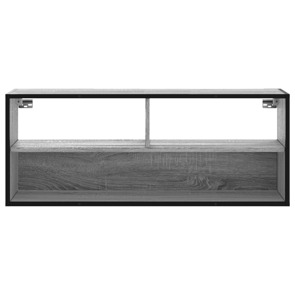 VidaXL Tv-meubel 100x31x39,5 cm bewerkt hout metaal grijs sonoma eiken