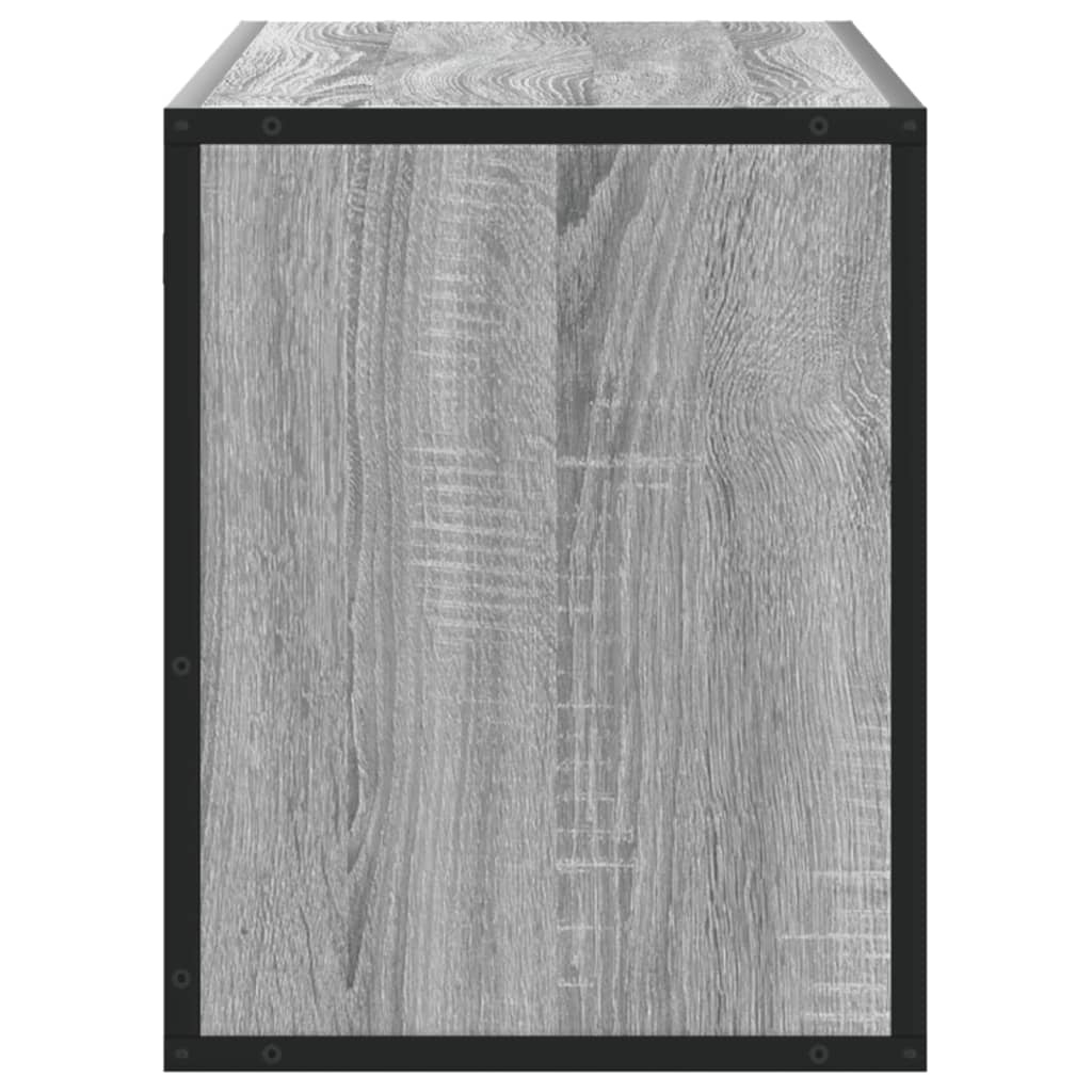 VidaXL Tv-meubel 100x31x39,5 cm bewerkt hout metaal grijs sonoma eiken