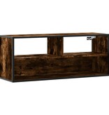 VidaXL Tv-meubel 100x31x39,5 cm bewerkt hout metaal gerookt eikenkleur