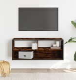 VidaXL Tv-meubel 100x31x39,5 cm bewerkt hout metaal gerookt eikenkleur
