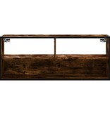 VidaXL Tv-meubel 100x31x39,5 cm bewerkt hout metaal gerookt eikenkleur