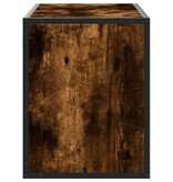 VidaXL Tv-meubel 100x31x39,5 cm bewerkt hout metaal gerookt eikenkleur