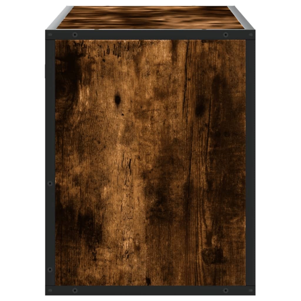 VidaXL Tv-meubel 100x31x39,5 cm bewerkt hout metaal gerookt eikenkleur