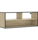 VidaXL Tv-meubel 100x31x39,5cm bewerkt hout metaal sonoma eikenkleurig