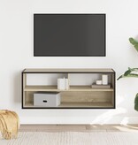 VidaXL Tv-meubel 100x31x39,5cm bewerkt hout metaal sonoma eikenkleurig