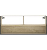 VidaXL Tv-meubel 100x31x39,5cm bewerkt hout metaal sonoma eikenkleurig